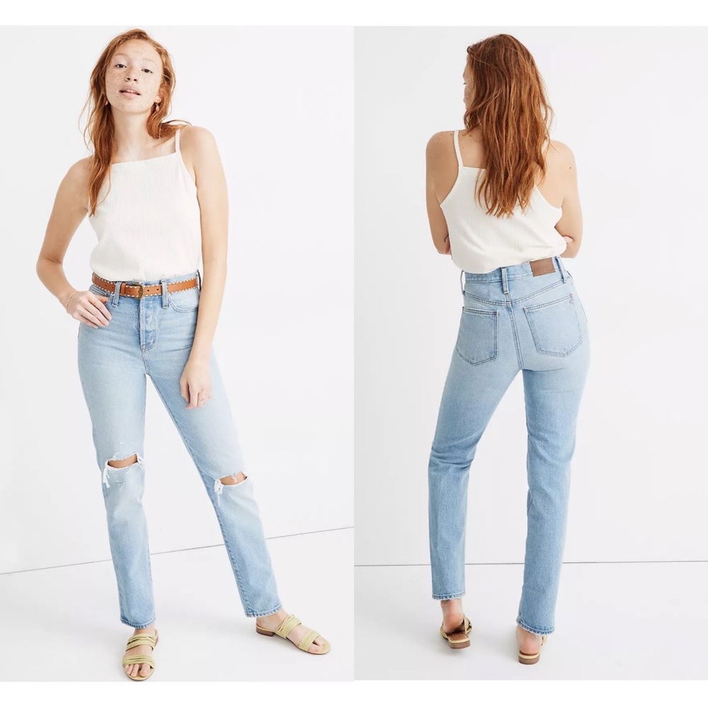 Madewell Classic Straight High Waisted Denim Jeans